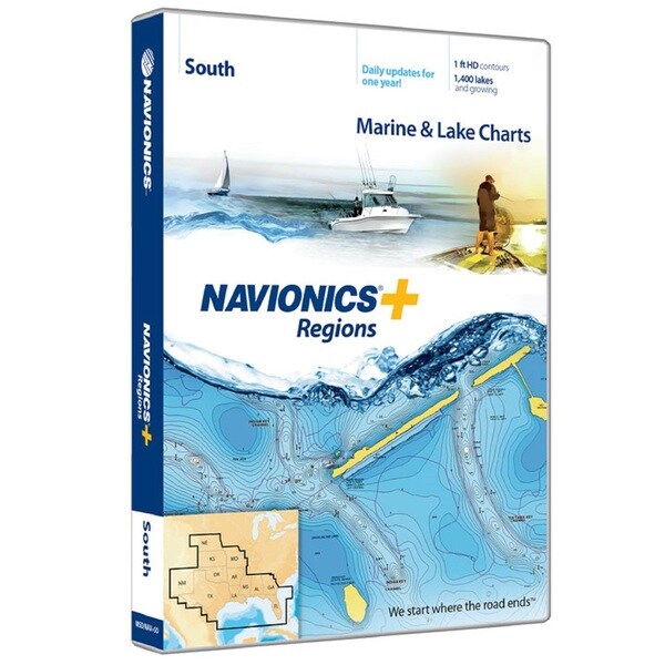 Navionics+ South Region MSD/NAV+SO Marine and Lake Fish Finder Charts