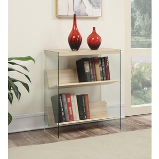 glass bookshelf 2 shelves