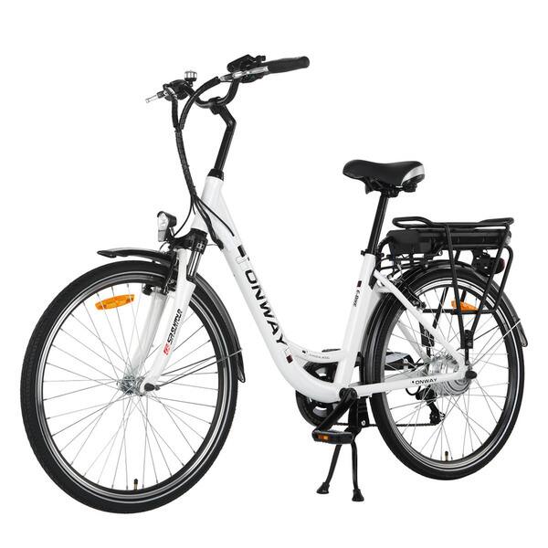 onway electric bicycle Onway Woman City Aluminum 26-inch 6-speed Electric Bicycle - Bed Bath &  Beyond