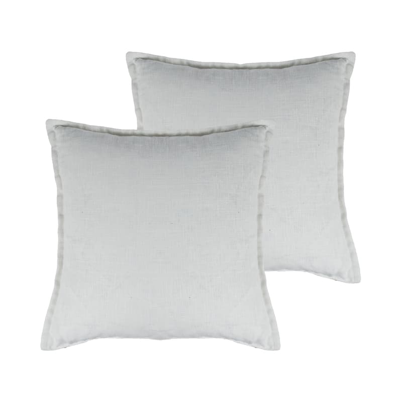 Sherry Kline Lombard Linen Reversible 20-inch Decorative Throw Pillow (set of 2) - White