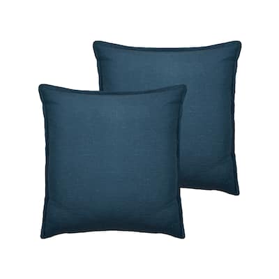 Sherry Kline Lombard Linen Reversible 20-inch Decorative Throw Pillow (set of 2)