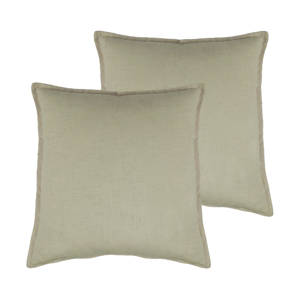 Sherry Kline Lombard Linen Reversible 20-inch Decorative Throw Pillow (set of 2)