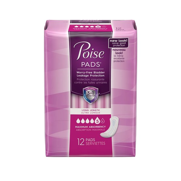 Poise Long Size Maximum Absorbency Pads (Pack of 12) - Free Shipping On ...