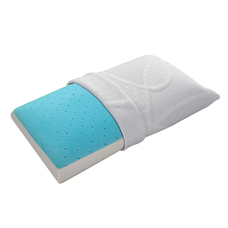 Christies Home Living Cool Comfort Memory Foam and Gel Pillow - Blue