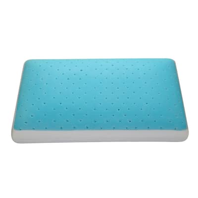 Christies Home Living Cool Comfort Memory Foam and Gel Pillow - Blue