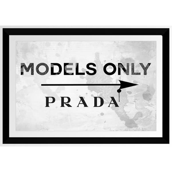 Shop By Jodi Models Only Prada Framed Plexiglass Wall Art Overstock 12590244
