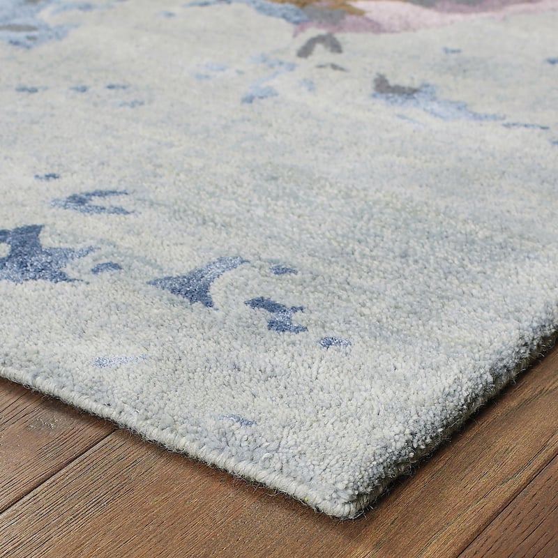 Style Haven Make a Splash Wool and Viscose Abstract Hand-tufted Area Rug