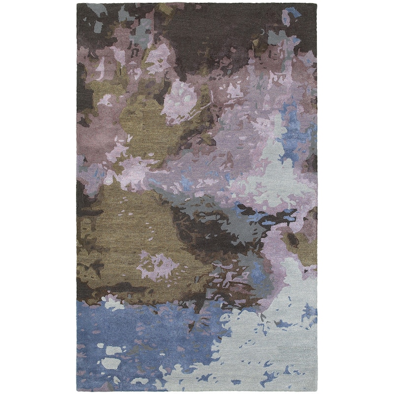 Style Haven Make a Splash Wool and Viscose Abstract Hand-tufted Area Rug
