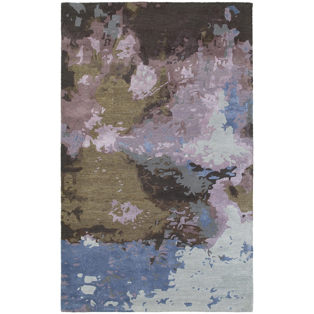 Style Haven Make a Splash Wool and Viscose Abstract Hand-tufted Area Rug