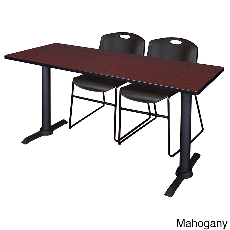 Regency Cain Square Breakroom Table with 4 Stackable Restaurant Chairs 