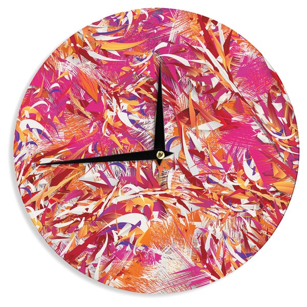 Ivan Clock KESS InHouse Danny Ivan 'You' Red Pink Wall Clock - Bed Bath & Beyond ...