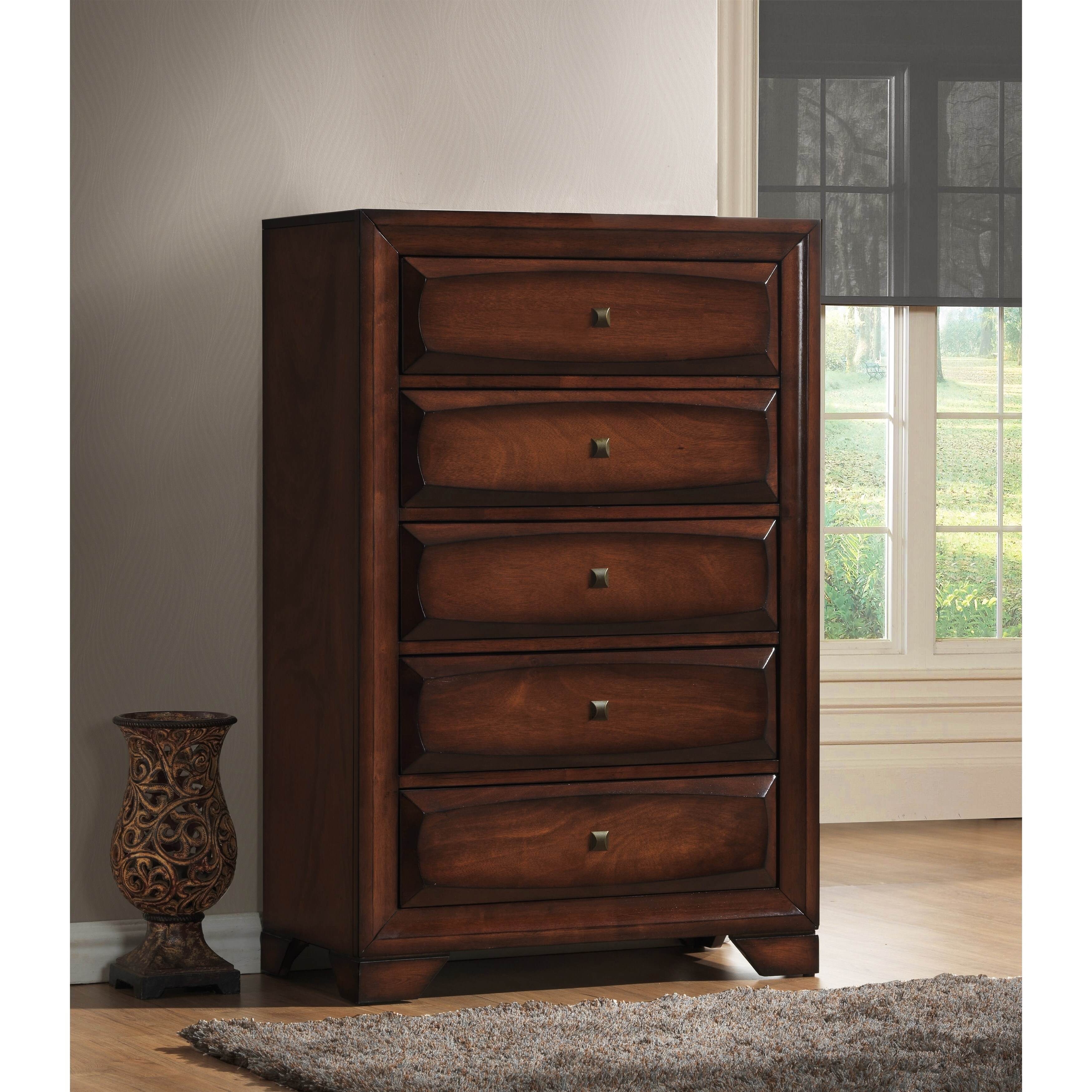 Shop Oakland 139 Antique Oak Finish Wood 5 Drawer Chest Free
