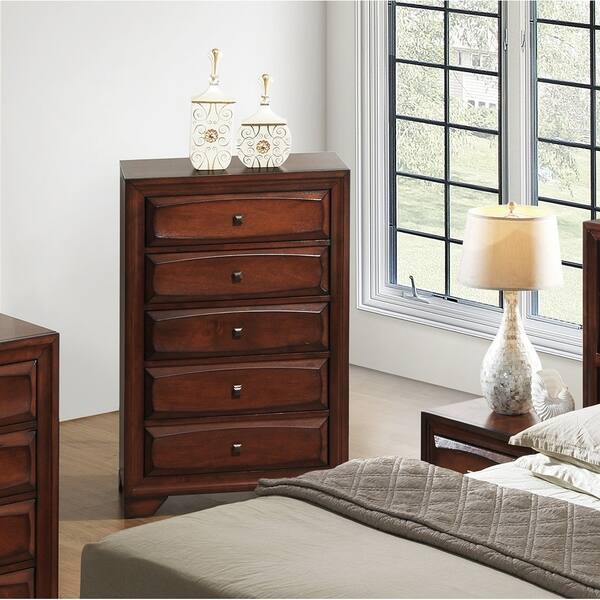 Shop Oakland 139 Antique Oak Finish Wood 5 Drawer Chest Free