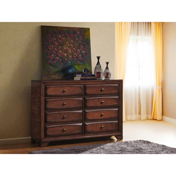 Oakland 139 Antique Oak Finish Wood 6 Drawers Dresser On Sale Overstock 12594356