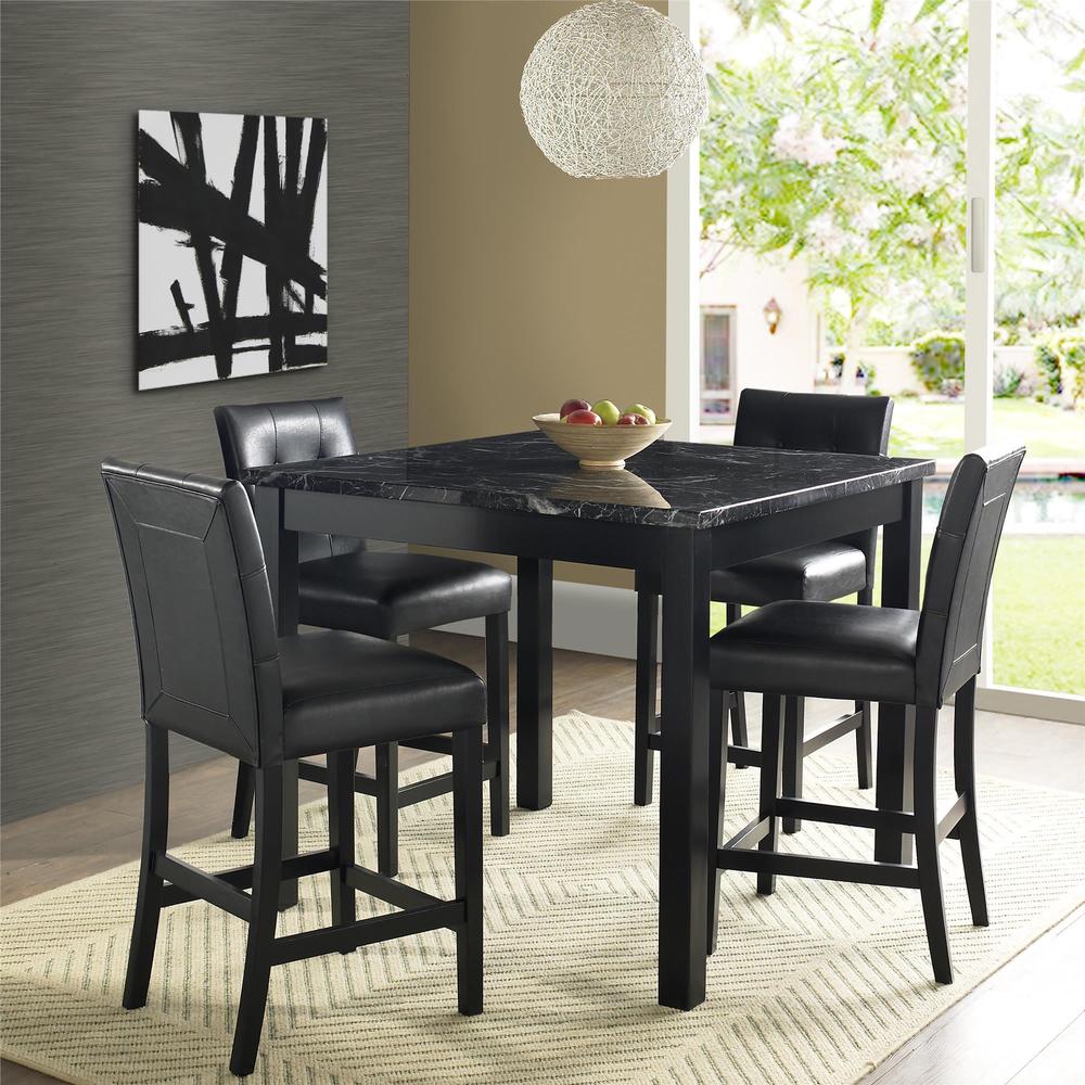 black counter height kitchen table set