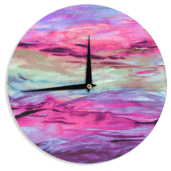 Kess InHouse EBI Emporium Unanchored 4 Pink Lavender Wall Clock 12