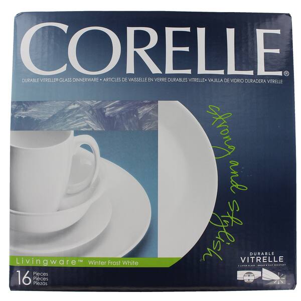 Shop Corelle 6022003 16 Piece Corelle Livingware White Winter