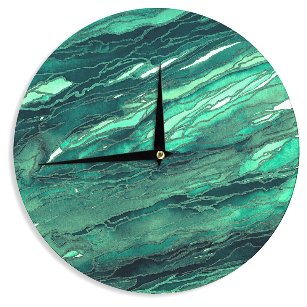 12 Wall Clock Kess InHouse EBI Emporium The Long Road 7 Teal Green Watercolor 12 Wall Clock Kess InHouse EBI Emporium The Long Road 7 Teal Green Watercolor