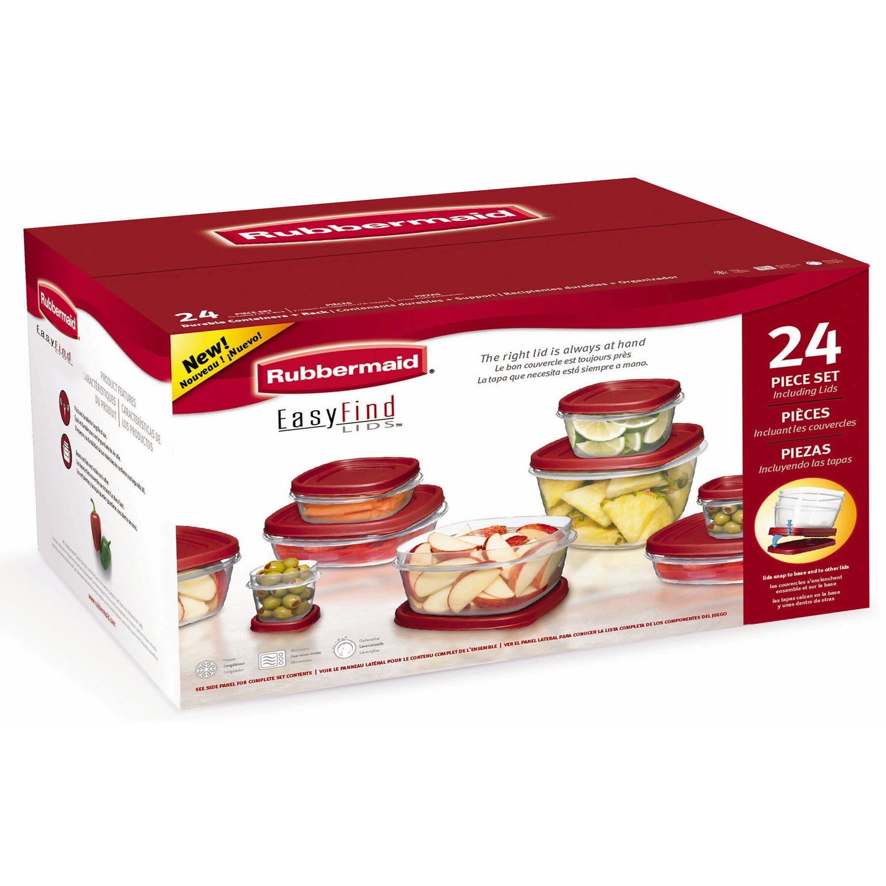 Rubbermaid Easy Find Lid Food Storage Set, 7 Cup, 2 Piece Set