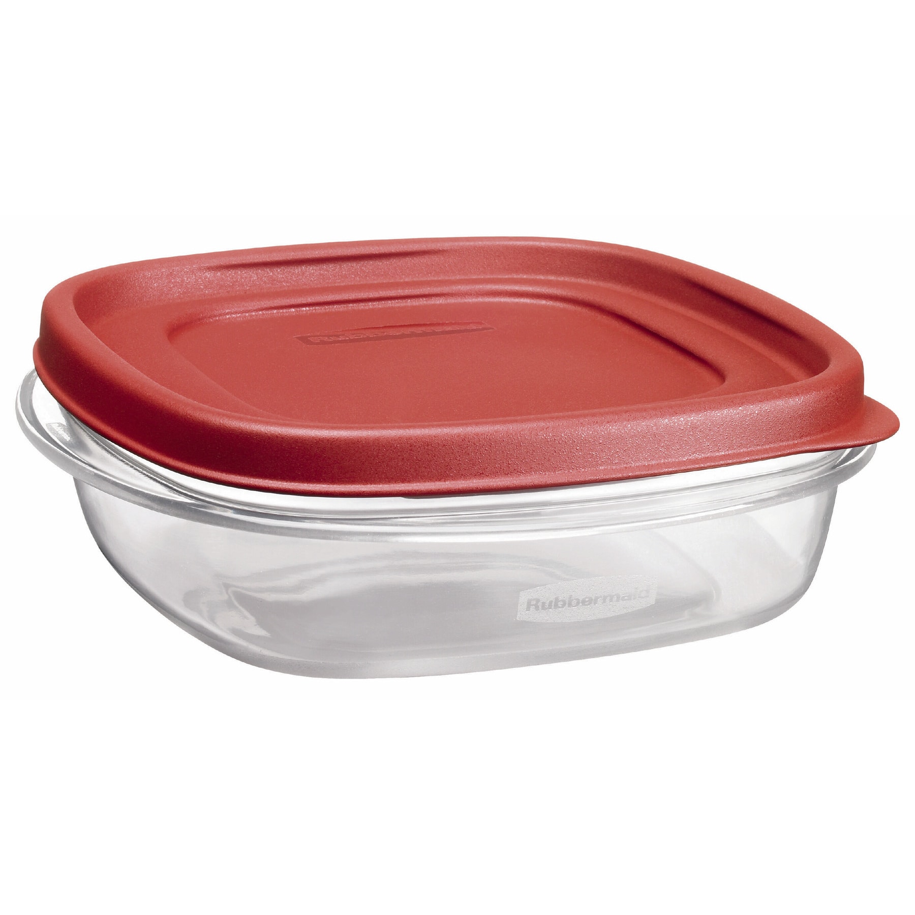 Rubbermaid 3 Cup Square Chili Red Easy Find Container