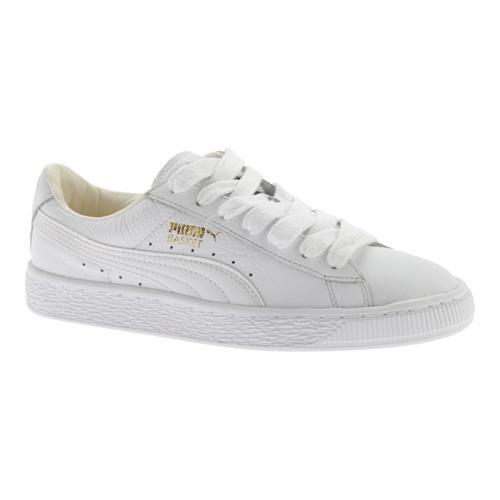 puma basket classic lfs sneaker ($55) in white puma basket classic lfs sneaker ($55) in white