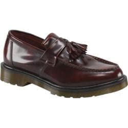 dr martens adrian tassel loafers in burgundy