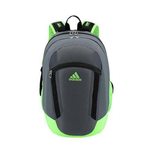 adidas black and green backpack