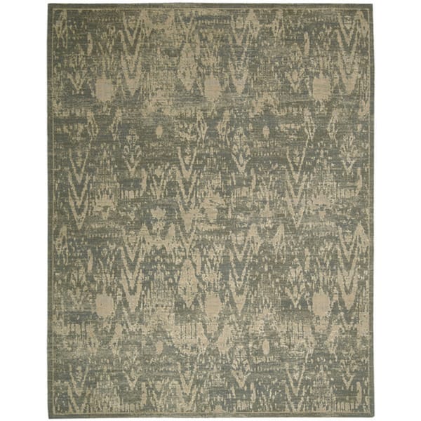 Nourison Silken Allure SLK17 Area Rug - 5'6" x 8' - Grey - Runner/Rectangle