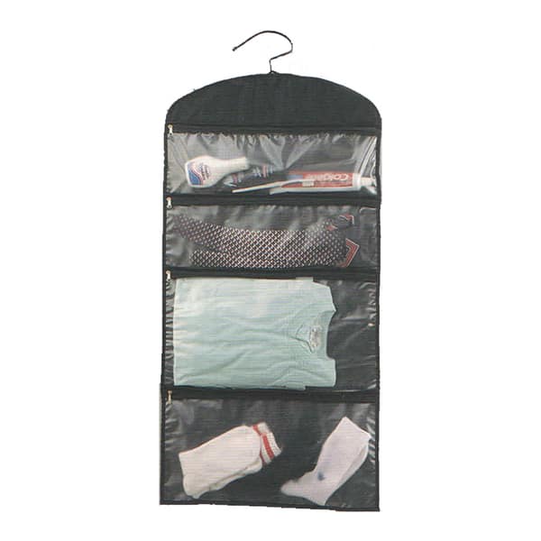 slide 1 of 1, Goodhope Black Nylon Hanging Travel Organizer