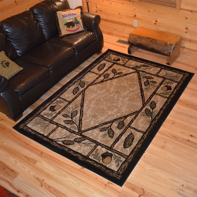 American Destination Brasstown Bald Pine Cone Area Rug