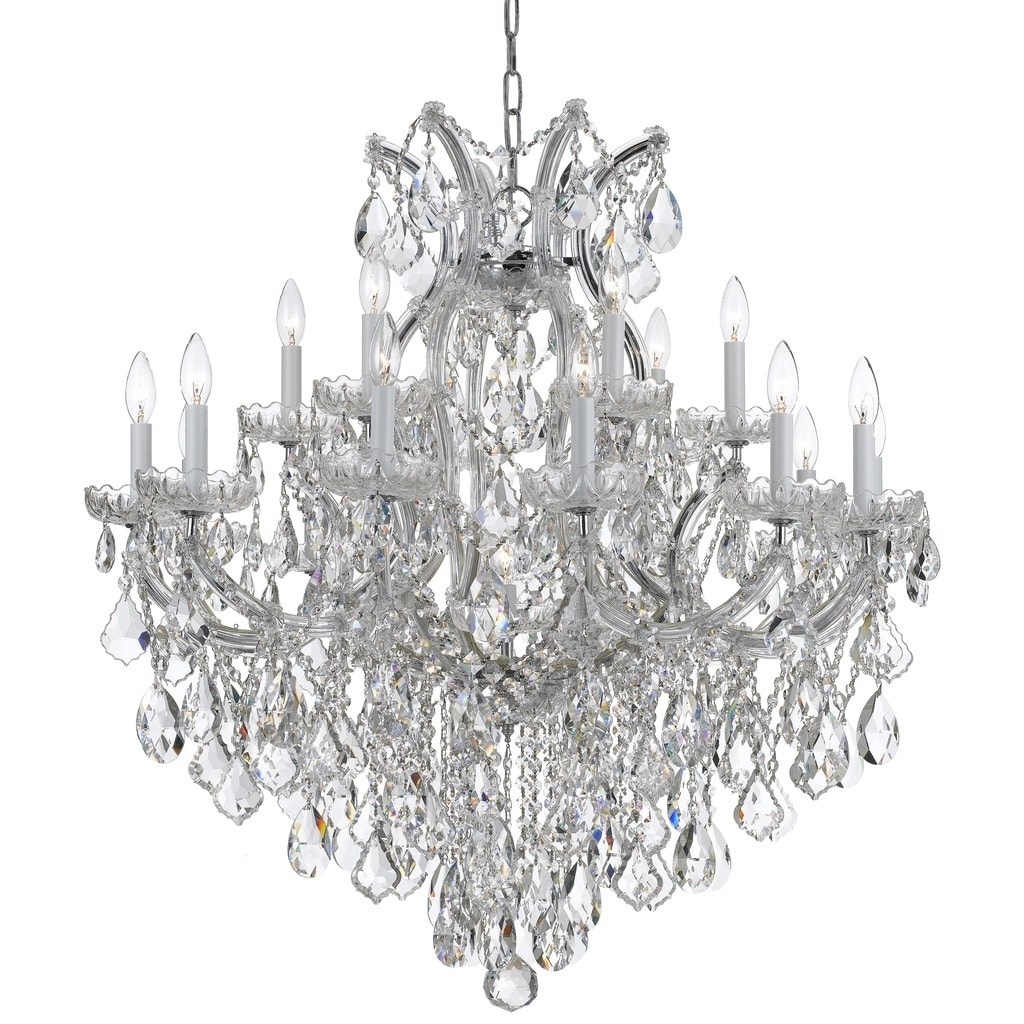 Crystorama Maria Theresa 19-light Chrome/Swarovski Strass Crystal Chandelier - Chandeliers For Bedrooms by Overstock.com