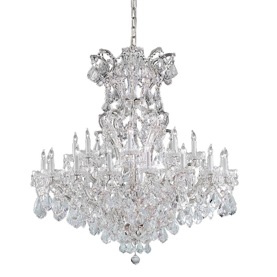 Crystorama Maria Theresa 25-light Chrome/Swarovski Strass Crystal Chandelier - Chrome - Chandeliers For Bedrooms by Overstock.com