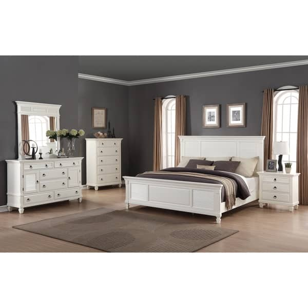 Shop Regitina White 5 Piece Queen Size Bedroom Furniture Set