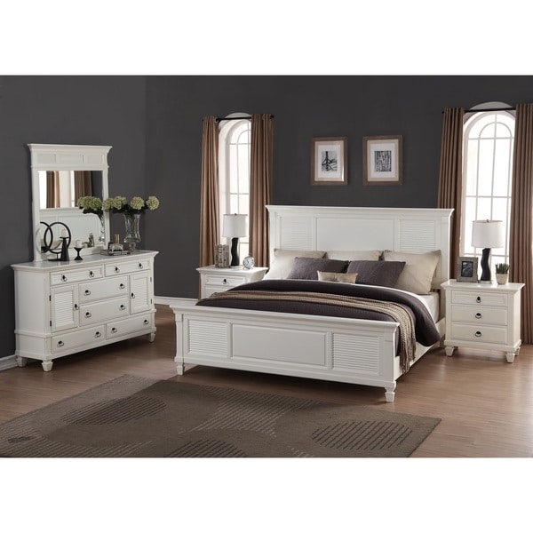 Shop Regitina White 5 Piece Queen  size Bedroom Furniture  