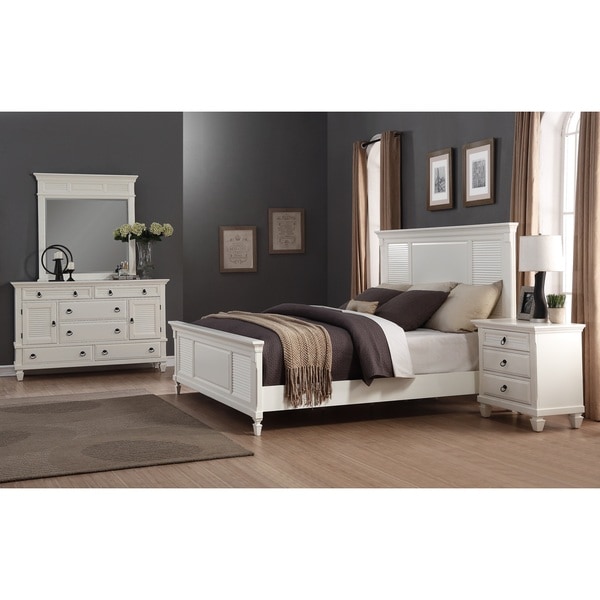 Regitina White 4-Piece Queen-size Bedroom Furniture Set ...