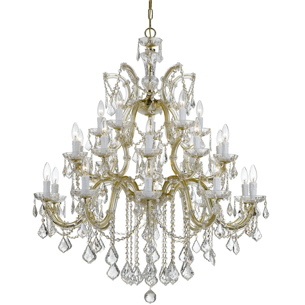 Crystorama Maria Theresa 26-light Gold/Swarovski Strass Crystal Chandelier - Gold - Chandeliers For Bedrooms by Overstock.com