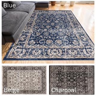 4 X 7 Rugs Area For Less Well Woven Vintage Distressed Timeless Border Area Rug 5 3 X 7