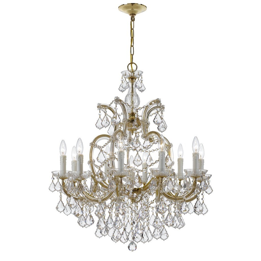 Crystorama Maria Theresa Collection 11-light Gold/Crystal Chandelier - Gold - Chandeliers For Bedrooms by Overstock.com