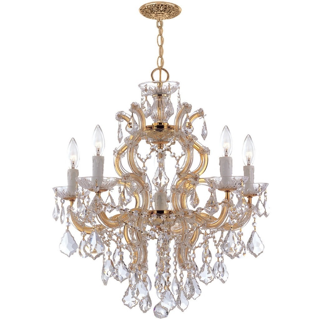 Crystorama Maria Theresa Collection 6-light Gold/Swarovski Strass Crystal Chandelier - Chandeliers For Bedrooms by Overstock.com