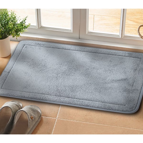 Shop 2 Piece Non Slip Luxurious Memory Foam Bath Mat Set Free