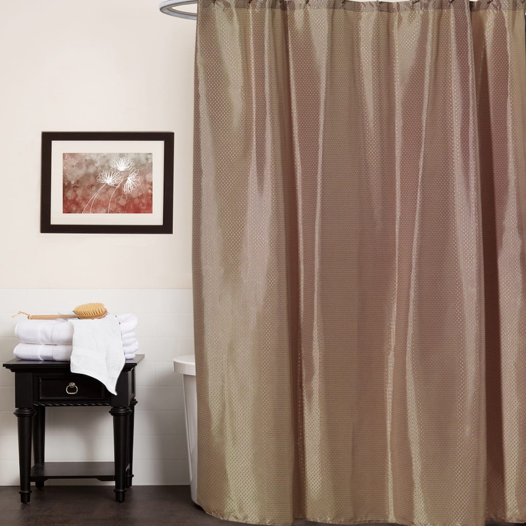 Polyester 70-inch x 72-inch Embossed Diamond-pattern Shower Curtain