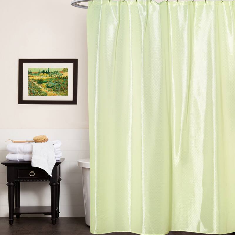 Polyester 70-inch x 72-inch Embossed Diamond-pattern Shower Curtain