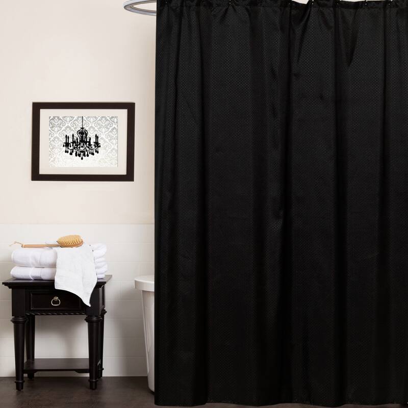 Polyester 70-inch x 72-inch Embossed Diamond-pattern Shower Curtain