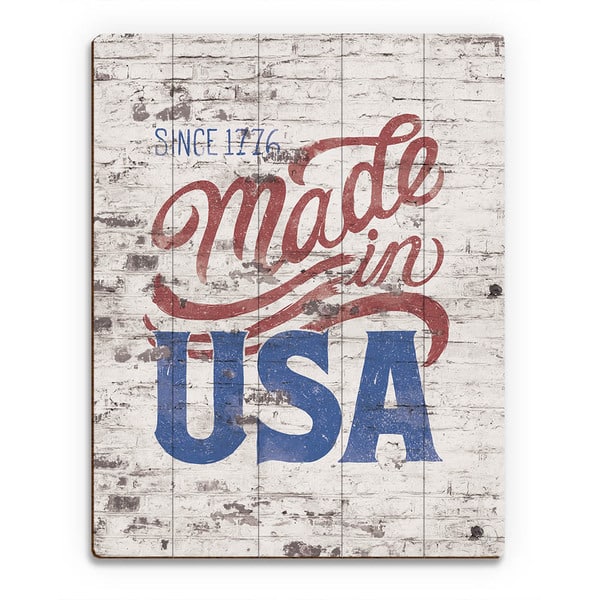 Made in USA' Wood Wall Art Bed Bath & Beyond 12603596