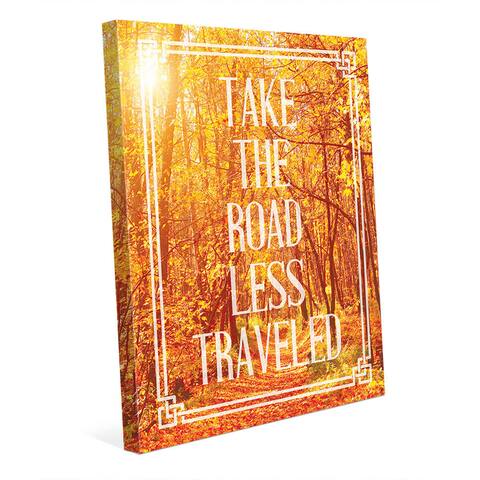 Road Less Traveled Fall' Wall Art on Canvas