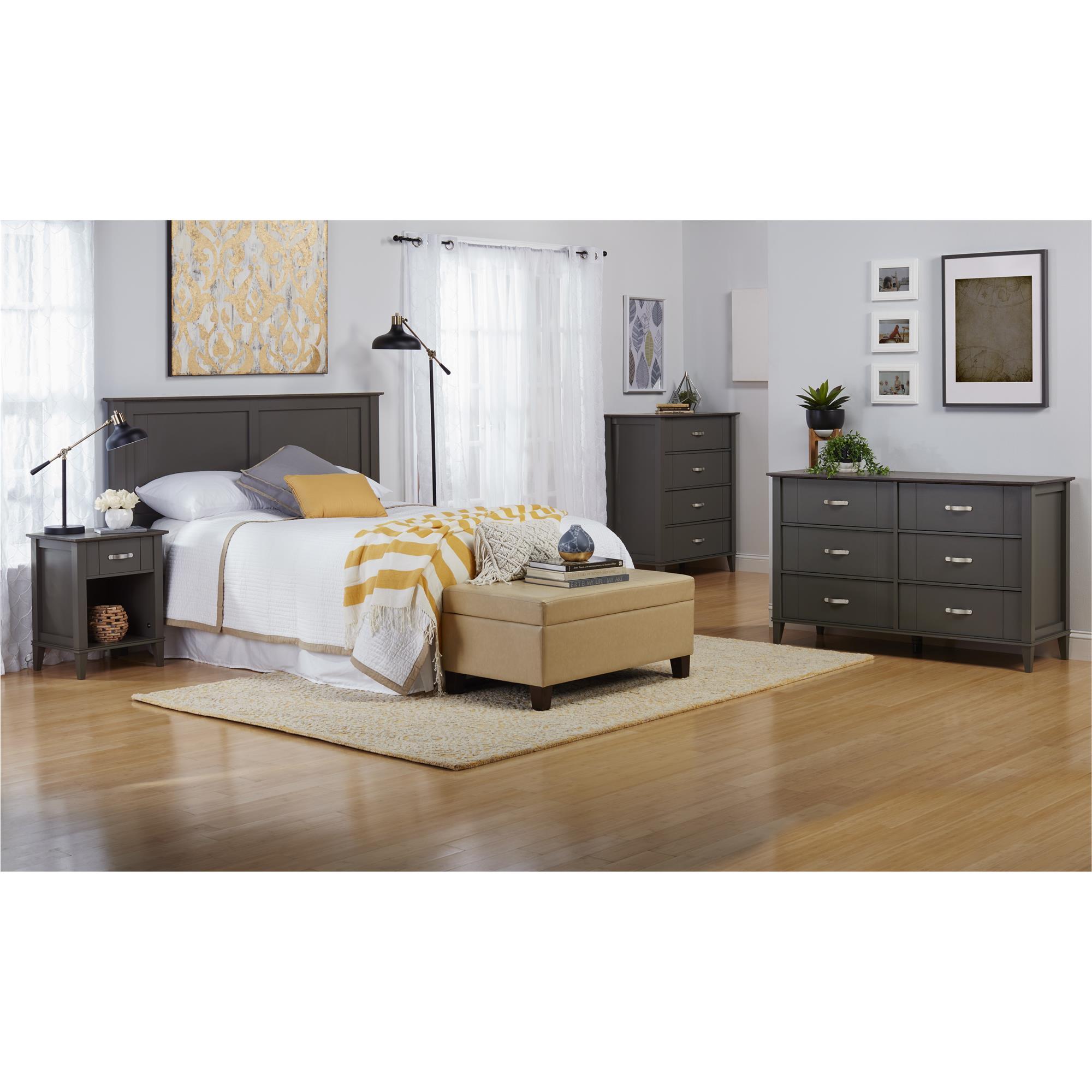 strick & bolton marley light charcoal grey 6 drawer dresser Transitional Grain-textured Grey Dresser - Overstock