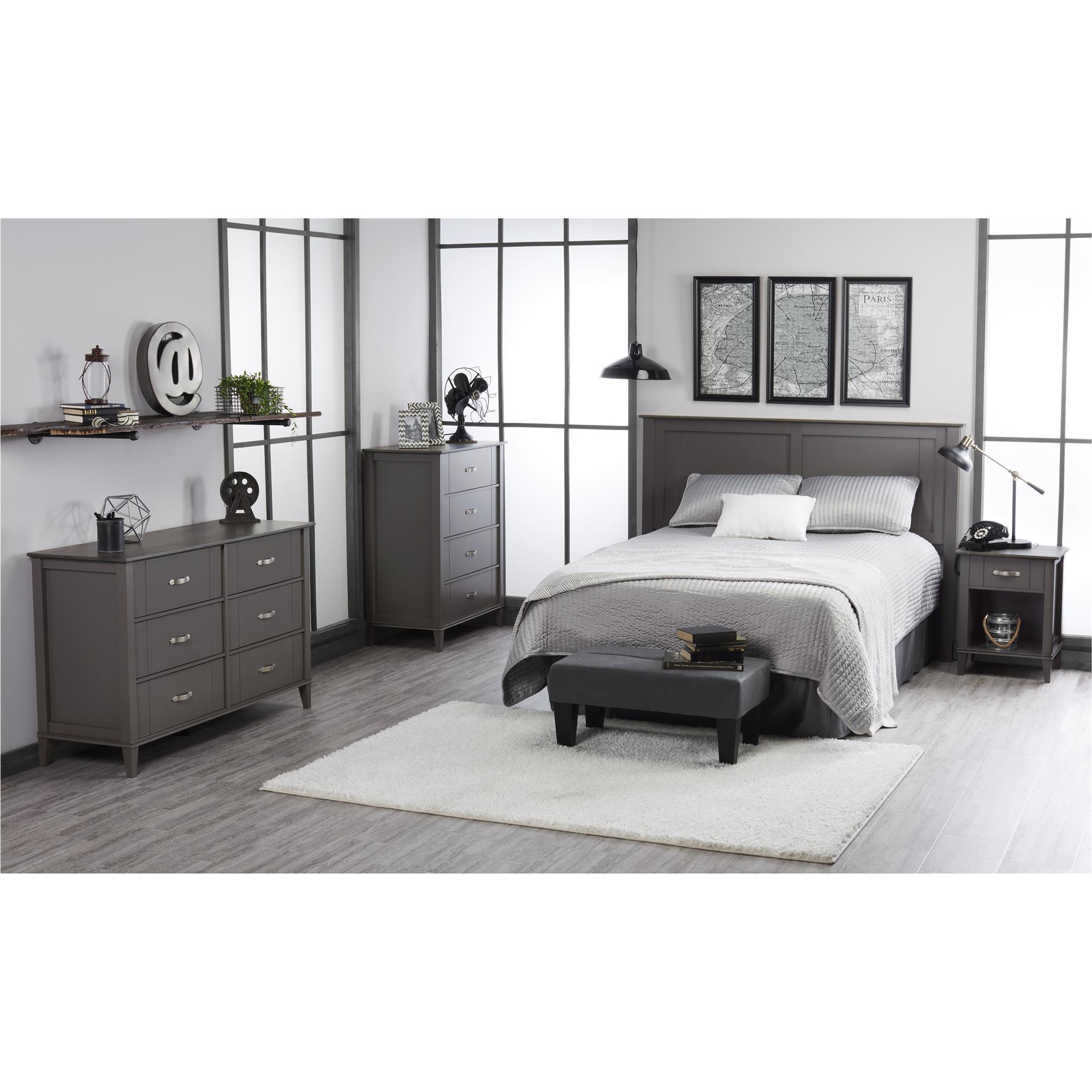 strick & bolton marley light charcoal grey 6 drawer dresser Transitional Grain-textured Grey Dresser - Overstock
