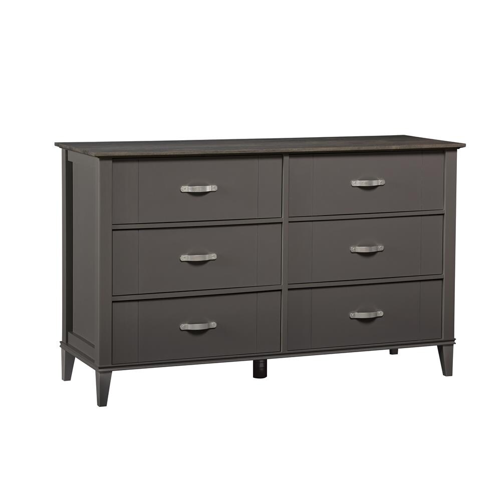 strick & bolton marley light charcoal grey 6 drawer dresser Transitional Grain-textured Grey Dresser - Bed Bath & Beyond
