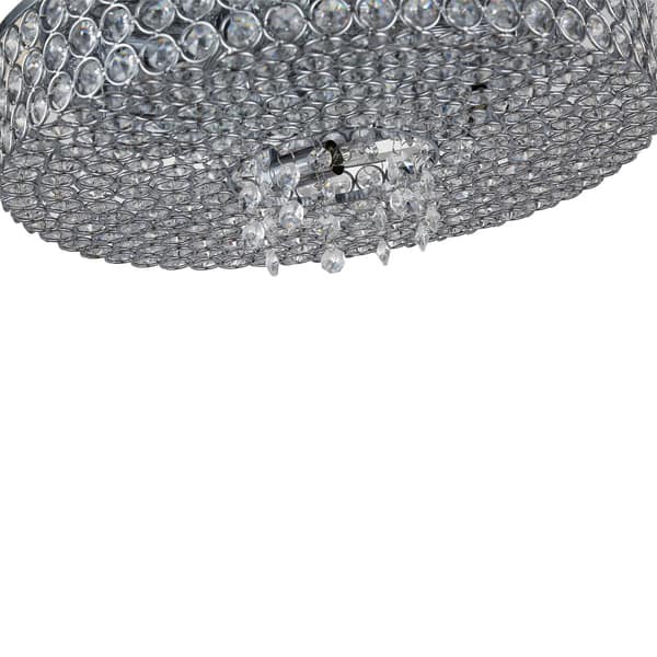 Ove Decors Monaco Chrome Crystal Integrated Led Ceiling Flushmount On Sale Overstock 12603958