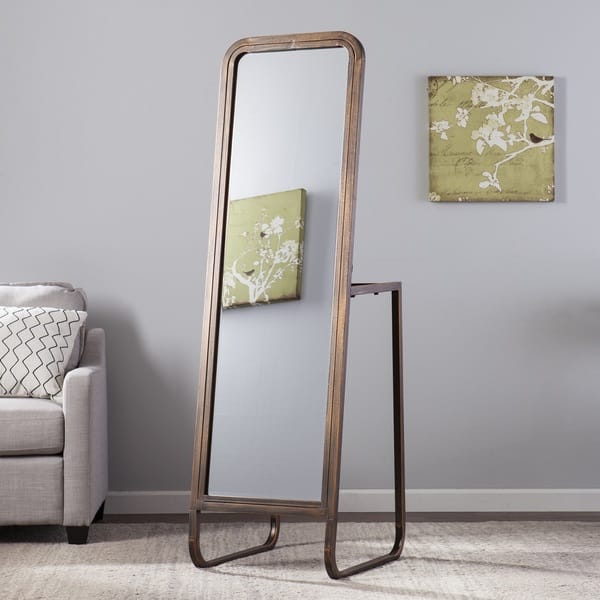 Shop Adele Bronze Metal Wardrobe Mirror Brown Free Shipping